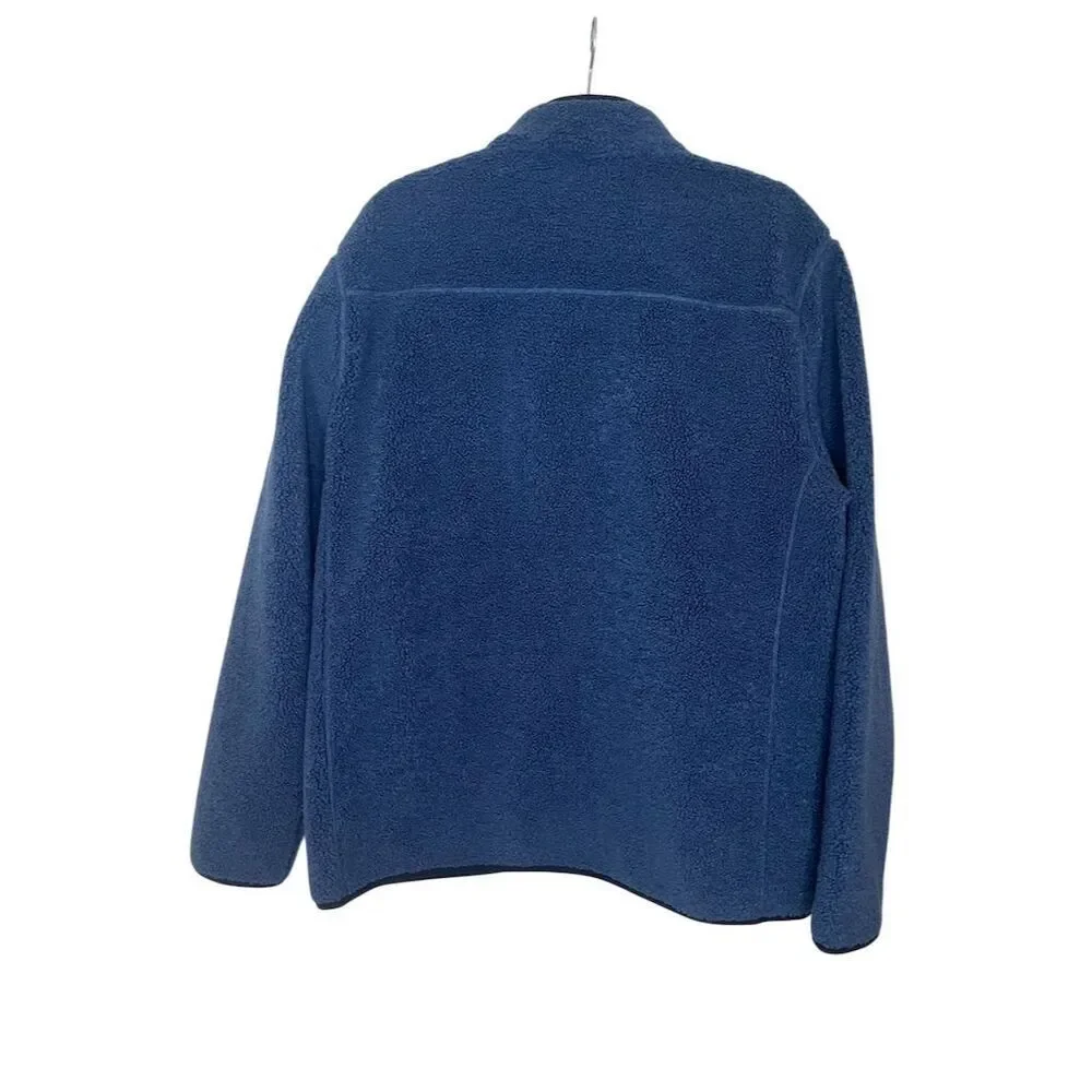 NWOT VINEYARD VINES SHERPA FLEECE BLUE MENS ZIP UP JACKET WOMENS SIZE‎ LARGE